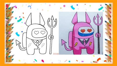 Among Us Devil Coloring Pages : Printable Devil Coloring Page For Kids