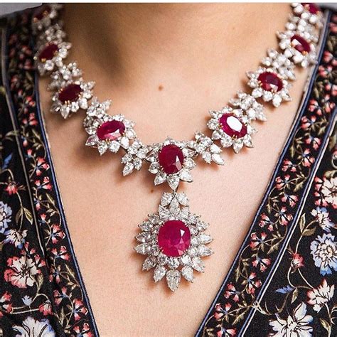 Sothebysjewels Sumptuous Burmese Rubies Shown Off To Dazzling Effect
