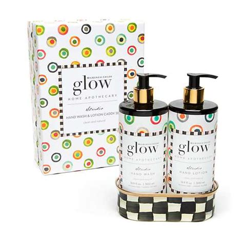 Shop for soap & lotion dispensers in bathroom accessories. MacKenzie-Childs | Studio Soap & Lotion Caddy Set