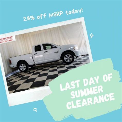 Its The Last Day Of Our Current Summer Clearance Program But Its