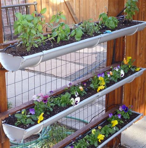 Gutter Garden Gutter Garden Vertical Garden Vertical Vegetable Gardens