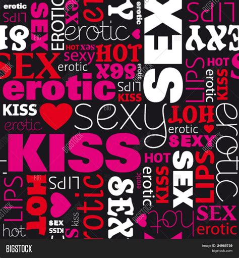 Seamless Hot Kiss And Erotic Sex Pattern Background In Vector Stock