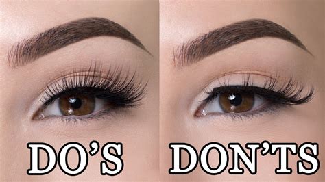 How do you apply fake eyelashes with eyeliner? FALSE LASHES DO'S & DON'TS - YouTube | Fake eyelashes ...