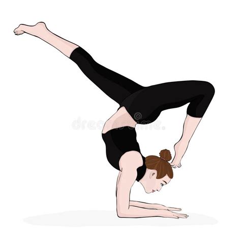 A drawing supposed to be sofie dossi, i tried #sofiedossi#gymnastics #flexibility. Yoga Pose, Woman Handstand, Vector Multicolored Drawing ...