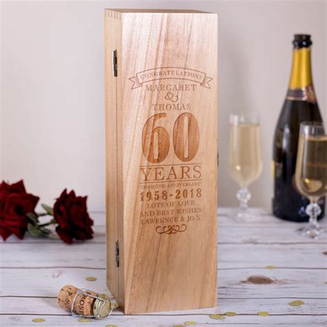 Maybe you would like to learn more about one of these? Personalised 60th Wedding Anniversary Luxury Wooden Wine ...