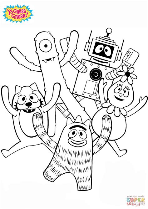 Hope you enjoy staying here. Yo Gabba Gabba All Together Coloring Page | Free Printable ...