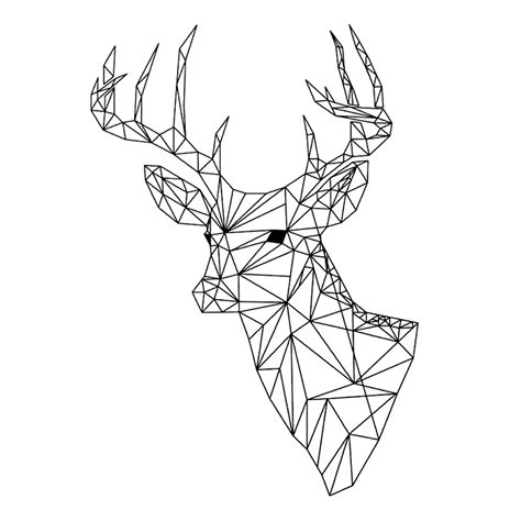 Leuk voor kids kleurplaat → Hert Deer art print, Deer art, Geometric