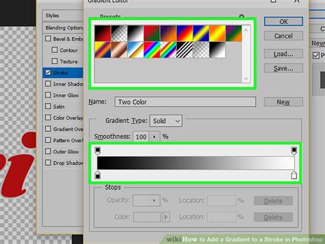 Bring the image into photoshop, then add a black. How to Add a Gradient to a Stroke in Photoshop: 6 Steps