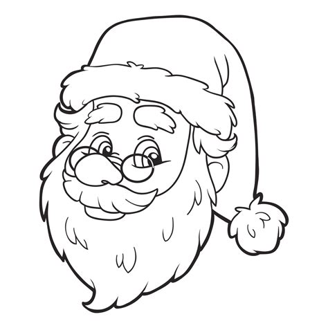 Coloriage Tete De Pere Noel En Couleur  30000 ++ collections de pages