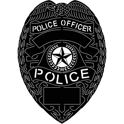 Police Officer Badge Blank-DXF File cut ready for CNC machines