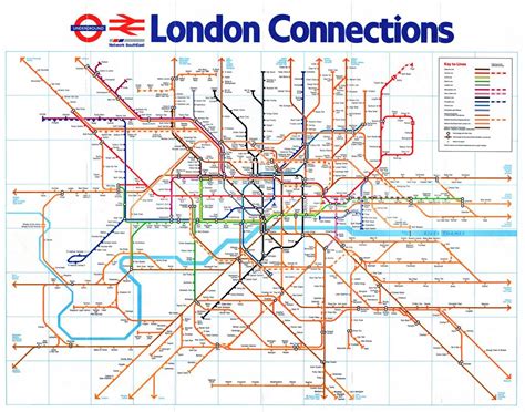 Tube And Rail Connections In 2022 Old Maps Of London London Map