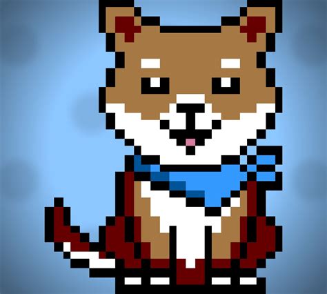 Pixel Art Dog Kawaii