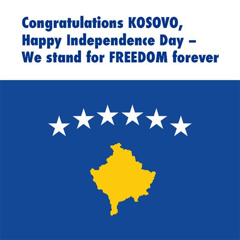 Tough day, today, to celebrate! Congratulations KOSOVO, Happy Independence Day - We stand ...