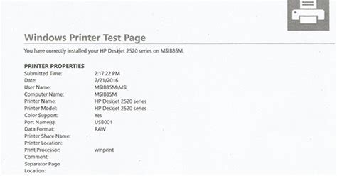 Print Test Page Windows Lkeplaza