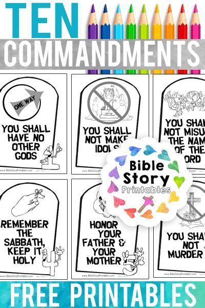 And if we break these good laws, we will ask your children which commandment or commandments were broken. Free Ten Commandment Bible Printables for K-5. Students ...