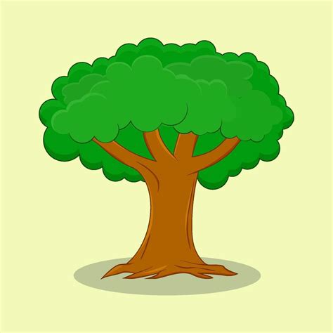 Ilustración De árbol Con Estilo De Dibujos Animados 6851591 Vector En