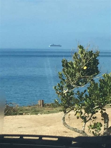 Cruise Ship Floats In The Sky Above Water In Bizarre Optical Illusion
