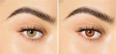 Before After On Light Brown Eyes Desio Color Contact Lenses