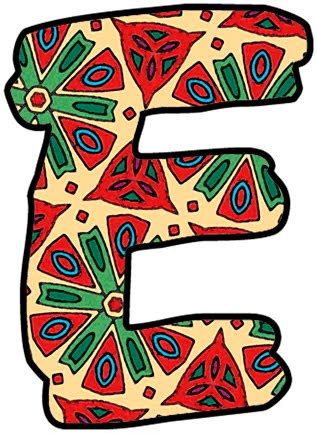 Printable alphabet letters & bubble letters versatile for a number of projects: ArtbyJean - Paper Crafts: Individual letters and numbers - Set 005 - Christmas Red and Green