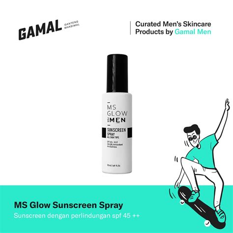 Ms glow paket wajah msglow men komplit. Ms Glow For Men - Sunscreen Spray | Shopee Indonesia