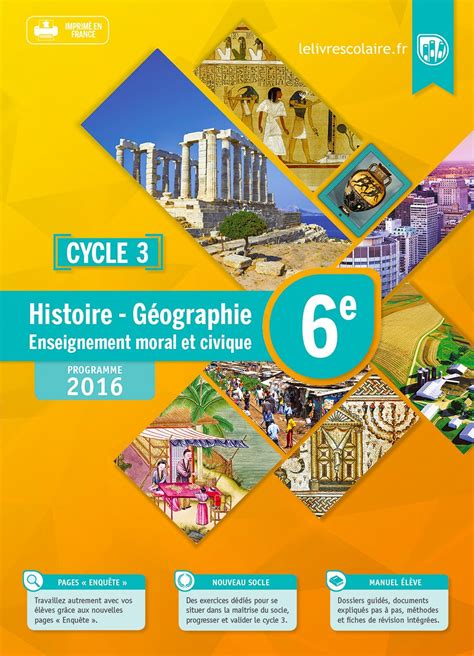 Manuel Histoire Géographie Emc 6e Lelivrescolairefr