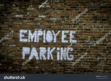 Employee Parking Sign On Brick Wall Stock Photo 487482670 Shutterstock