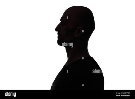 Photo Of Bald Mans Isolated Silhouette In Profile Stock Photo Alamy