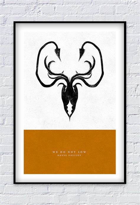 Game Of Thrones House Greyjoy Print 11x17 Por Pixology En Etsy 2000