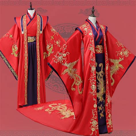 It shows the women at tang dynasty. High Quality Zhou Dynasty Traditional Chinese Red Wedding ...