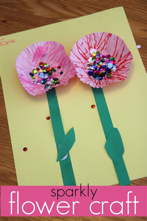 Sweet Sparkly Flower Craft For Kids Read Learn Create Teach Mama