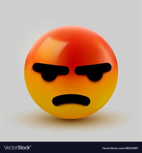 Angry Mad Emoji Emoticon Social Media Smiley Vector Image