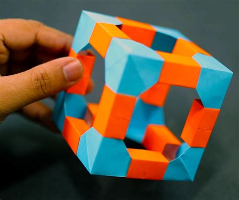 How To Make An Easy Skeletal Cube Out Of Paper Modular
