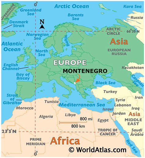 Montenegro Map / Geography of Montenegro / Map of Montenegro