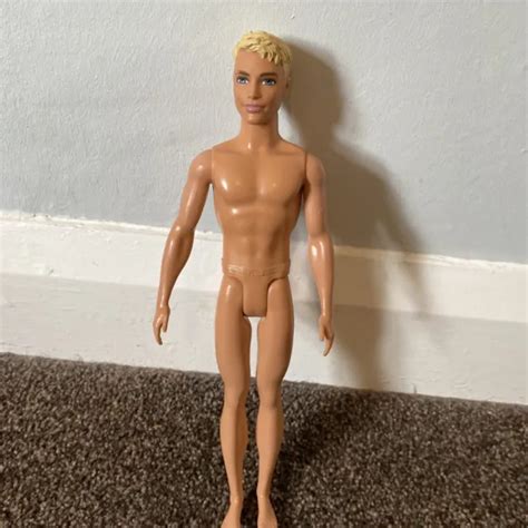 Barbie Fashionistas Ken Doll Blonde Molded Hair Nude Mattel Eur