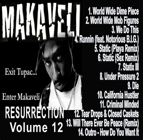 Tu Pac The Original Makaveli 12 Underground Mixtape Cd Etsy