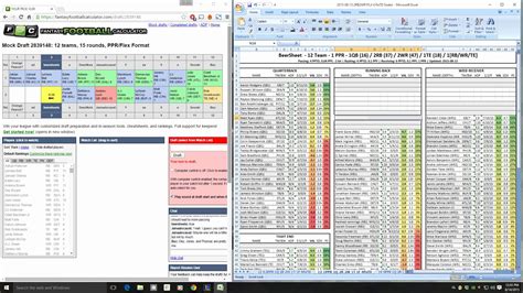 Excel Templates Fantasy Football Spreadsheet