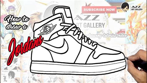 How To Draw An Air Jordan Shoe Youtube