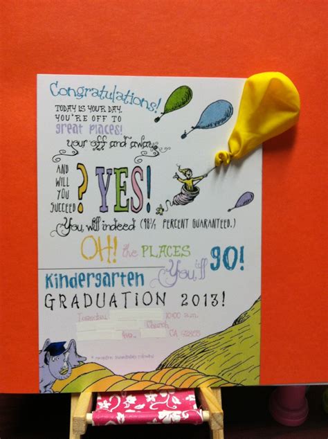 Both primary and regular lined templates are included. Oh the places you'll go kindergarten graduation invitation ...