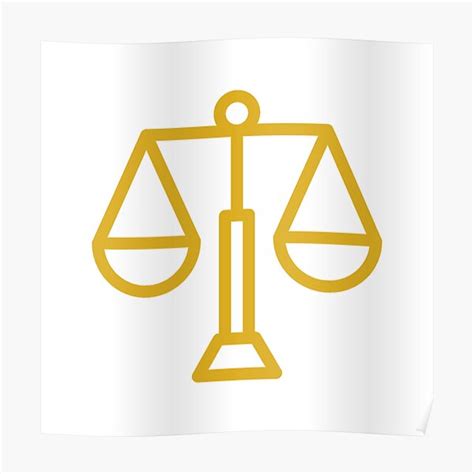 Lady Justice Balance Scale Patterns Poster By Flying Flamingo Redbubble