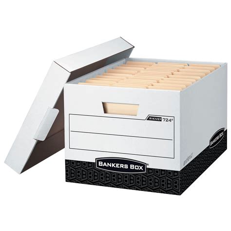Bankers Box Fastfold R Kive Heavy Duty Storage Boxes Whiteblack