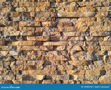 Decorative Bricks Wall With Stone Like Finish Stock Image Image Of