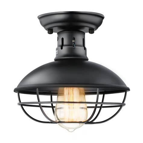 Not just for rooms with low ceilings, flush mounts give a room some pizzazz and a point of view. Vintage Rustic Semi Flush Mount Ceiling Light, Industrial ...