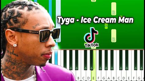 tyga ice cream man piano tutorial tiktok remix youtube