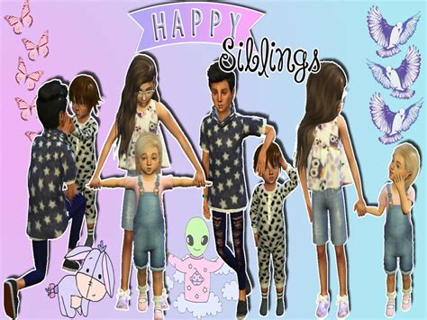 The Sims Resource Happy Siblings Poses