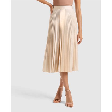 Forever New Ester Satin Pleated Skirt