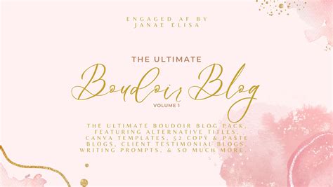 the ultimate boudoir blog volume 1
