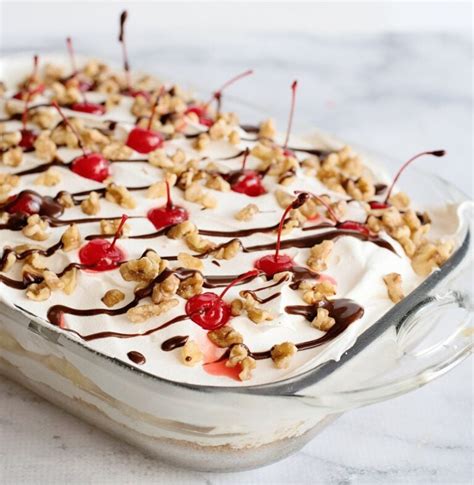 No Bake Luscious Banana Split Dessert My Incredible Recipes