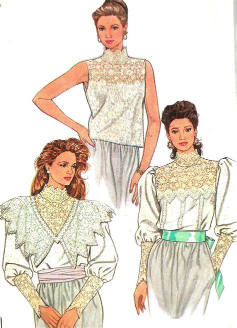 1980s blouse pattern vintage shirt top simplicity sewing uncut etsy blouse pattern vintage