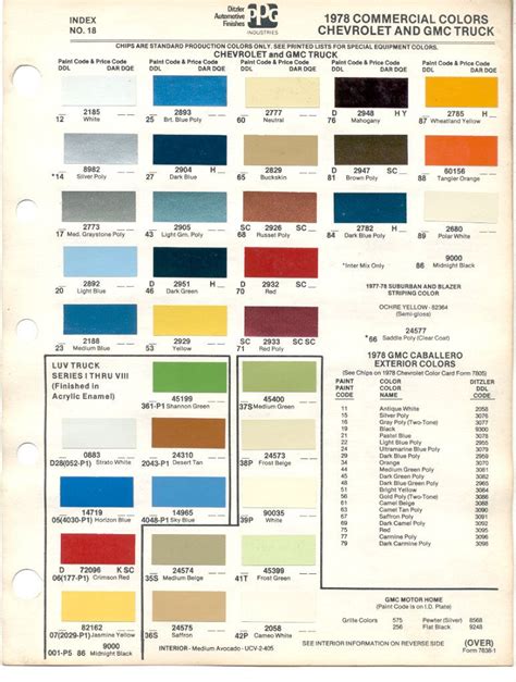 Paint Chips 1978 Gmc Chevy Truck Chevy Trucks Chevy Luv Classic