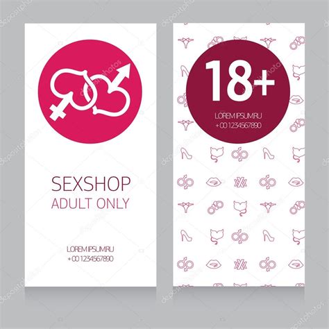 Tarjeta De Visita De Plantilla Para Sex Shop Diseño Xxx Vector Gráfico Vectorial © Ghouliirina